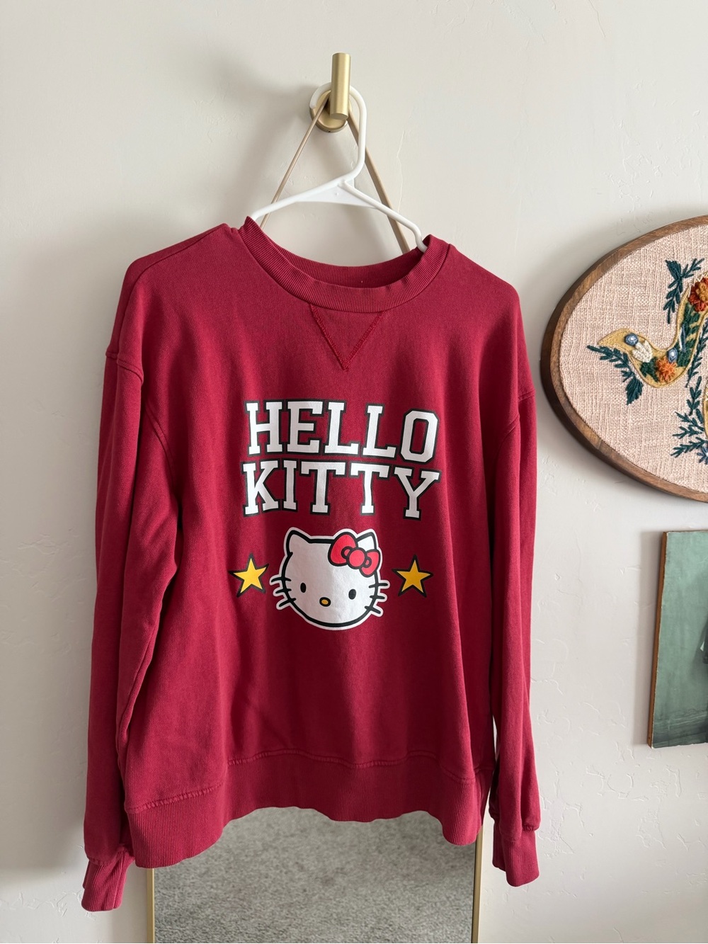 Hello Kitty Crewneck Sweatshirt with Graphic Logo